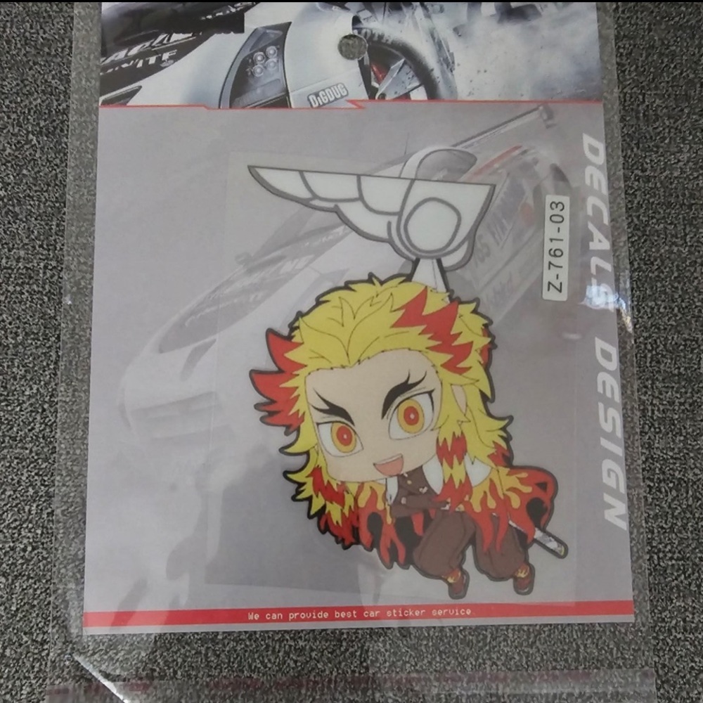 Rengoku Kawaii Car Sticker Japanese Anime